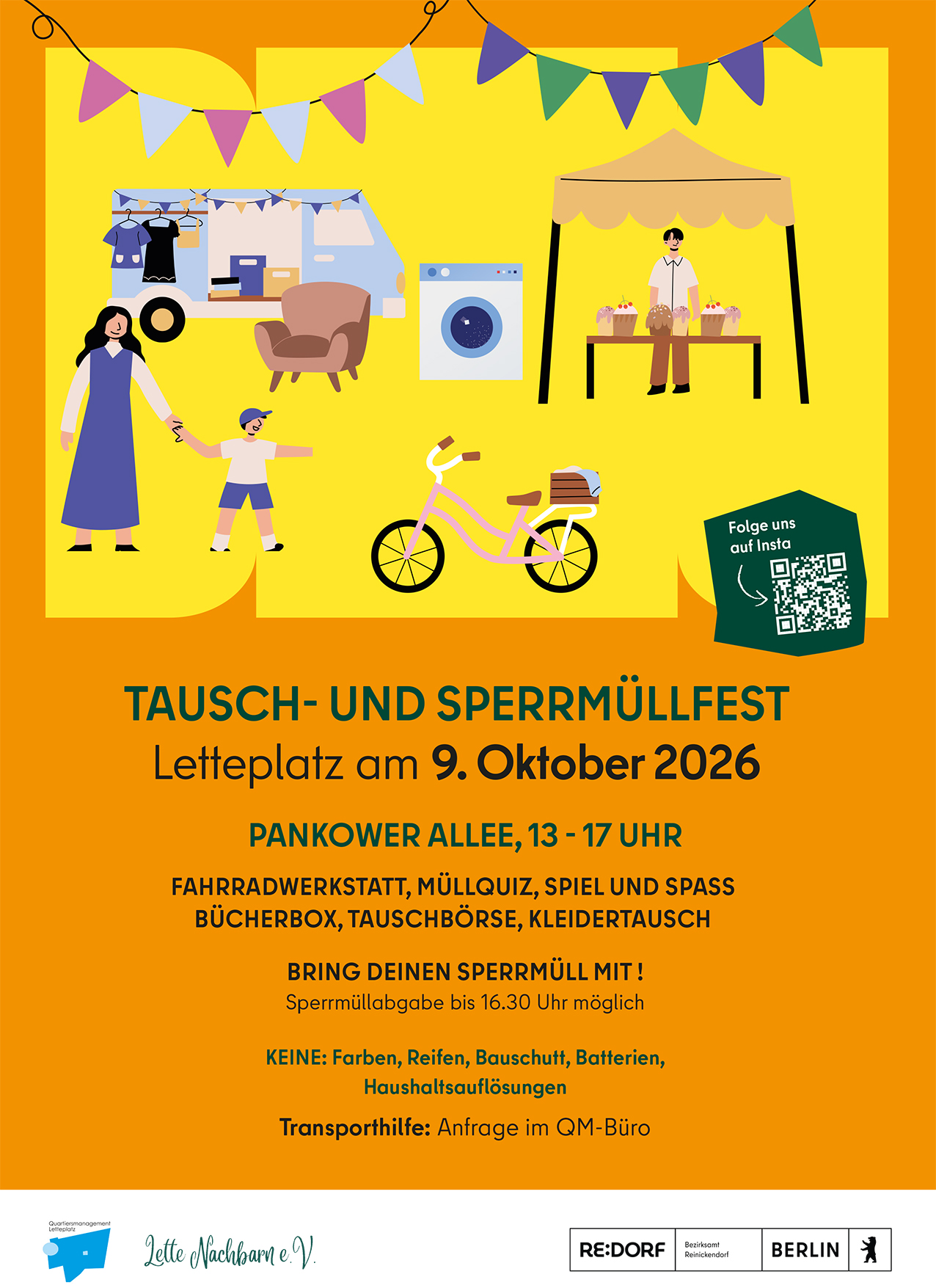 Plakat Tausch- und Sperrmüllfest Letteplatz